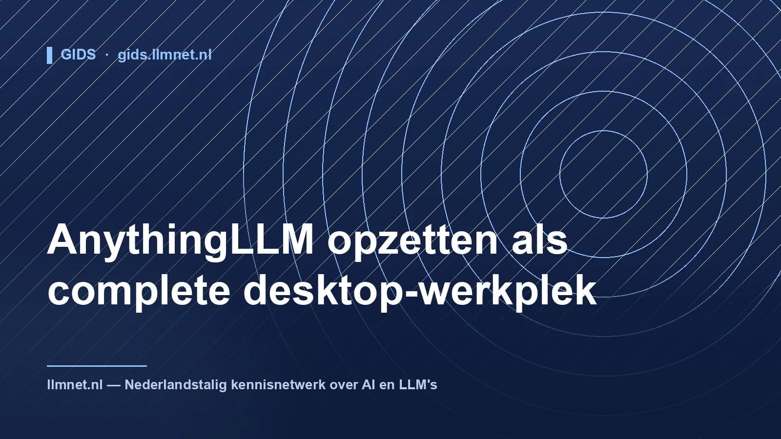 Illustratie: AnythingLLM als desktop-werkplek inrichten